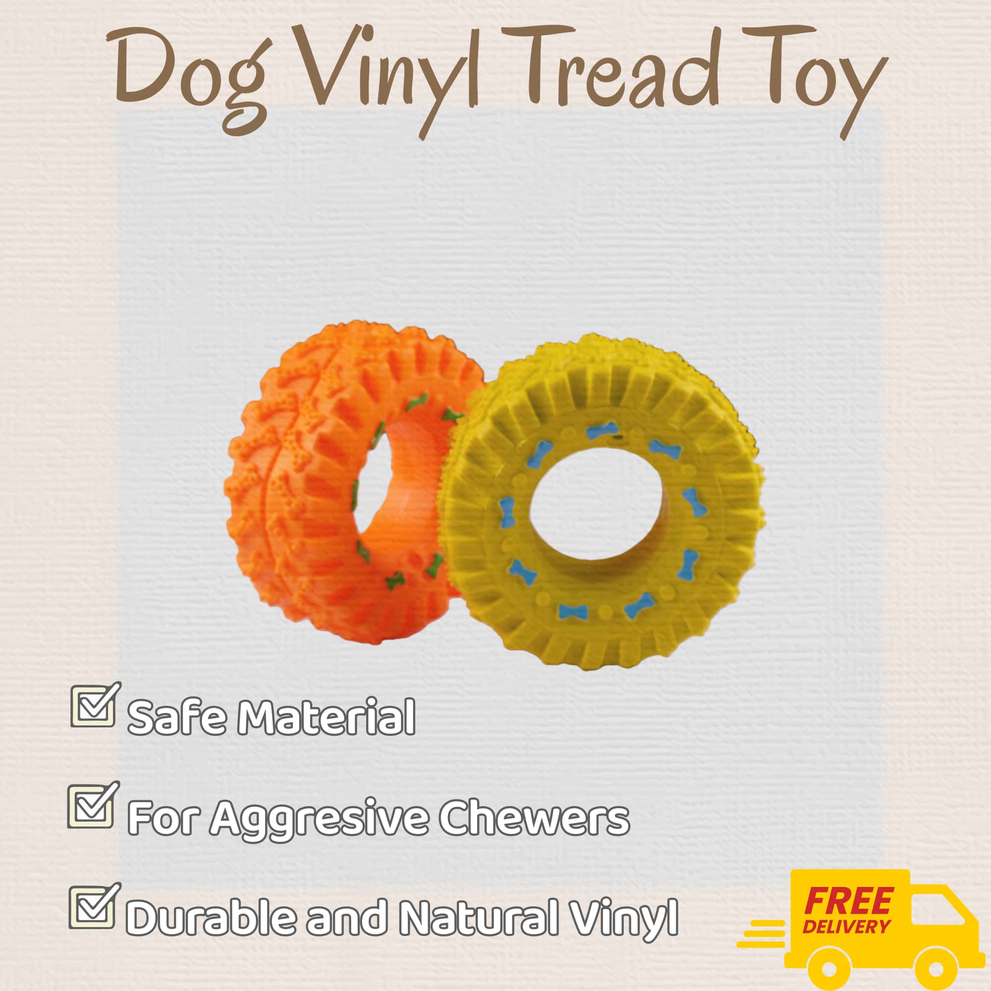 PAWZLE 12cm Dog Vinyl Treads