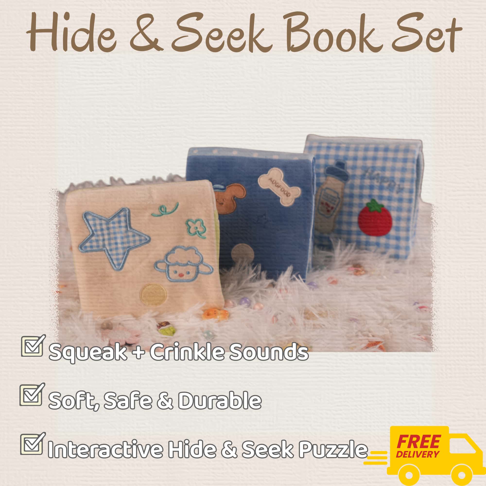PAWZLE Hide & Seek Plush Book Combo