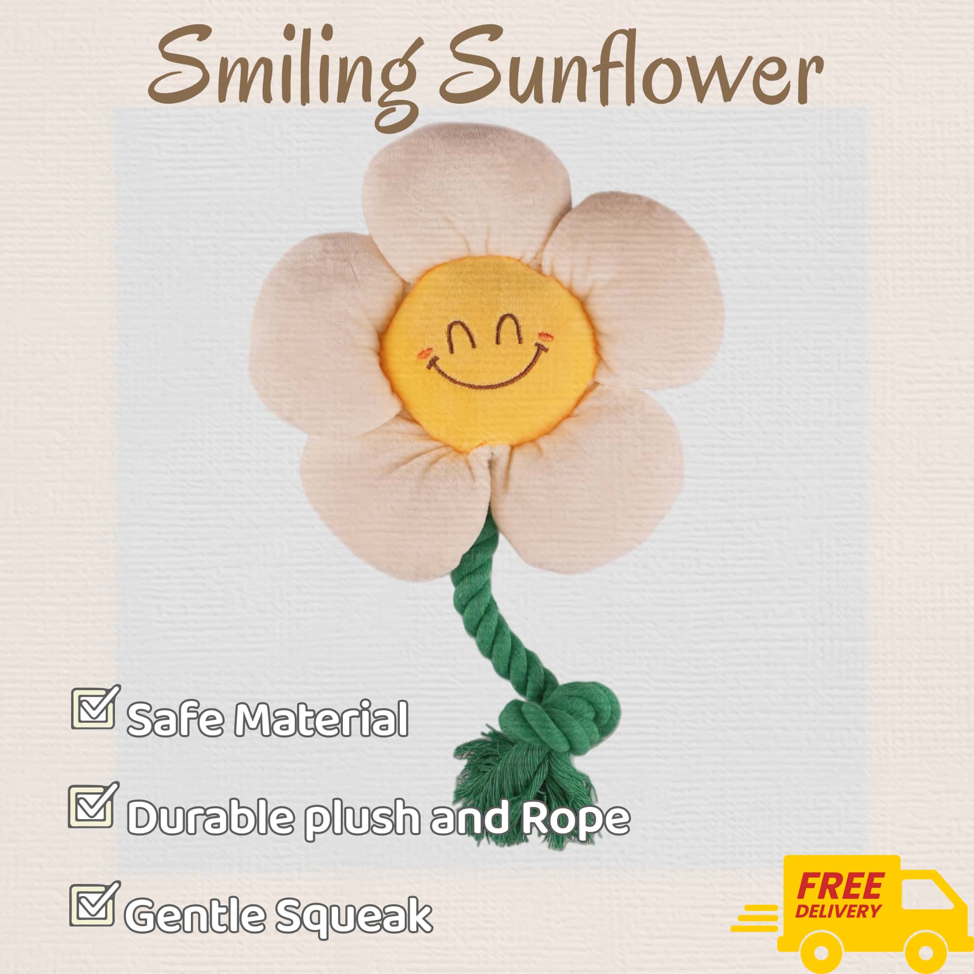 PAWZLE White Smiling Flower