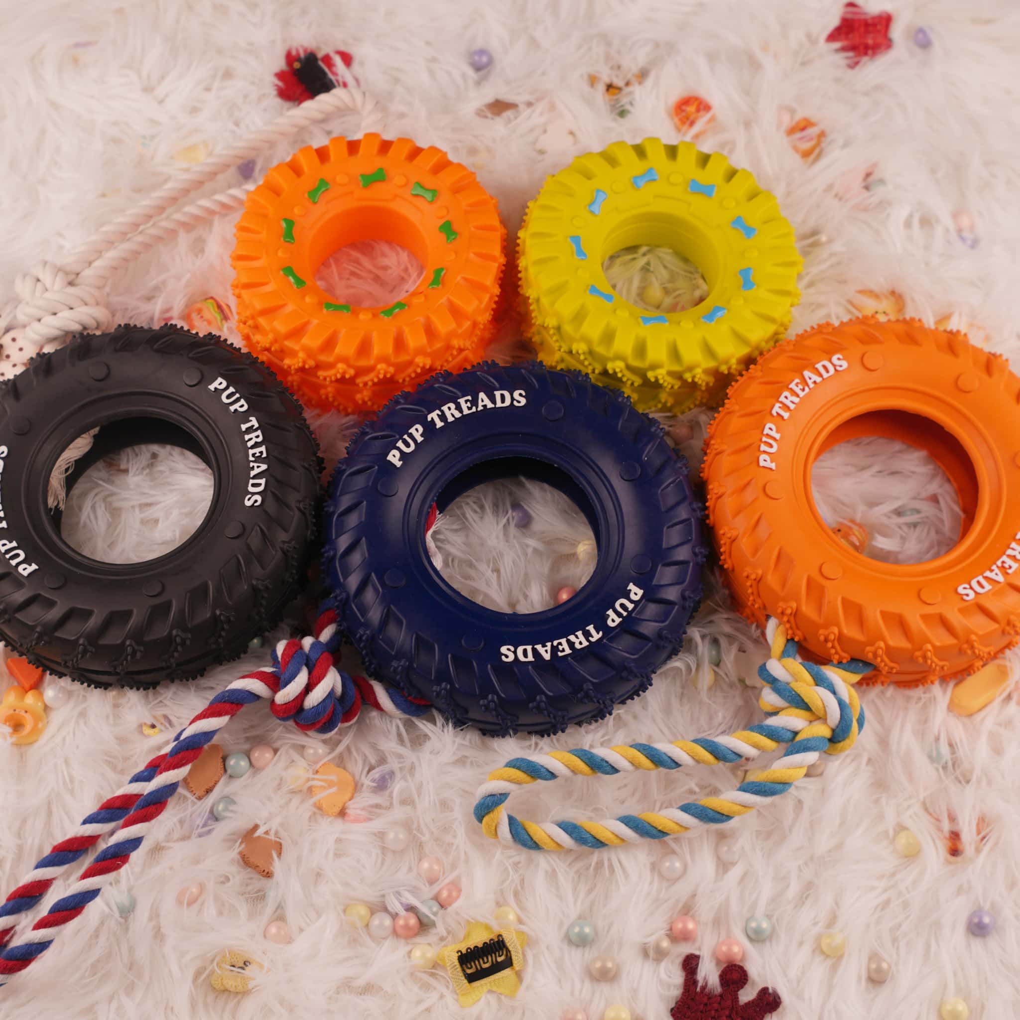 PAWZLE 15cm Dog Treads with Rope