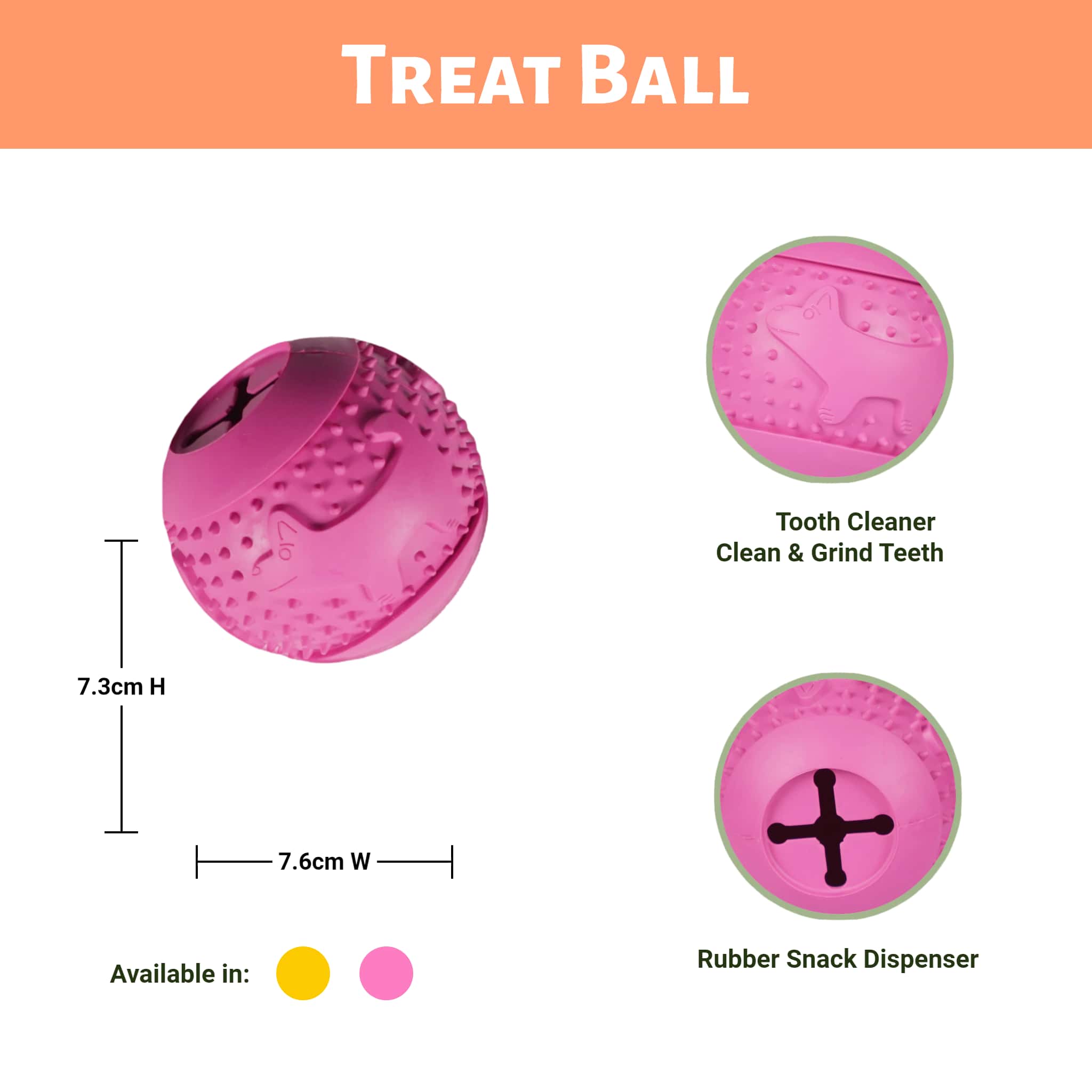 PAWZLE 7cm Treat Ball